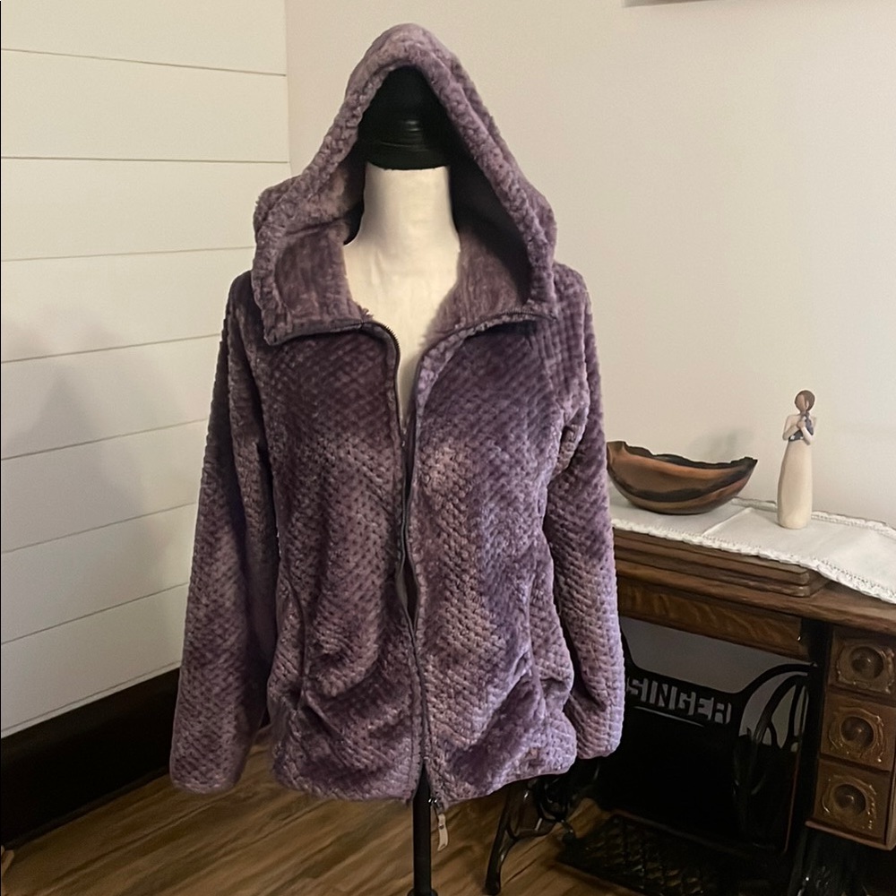 ZeroXposur Purple Teddy Jacket with High Collar